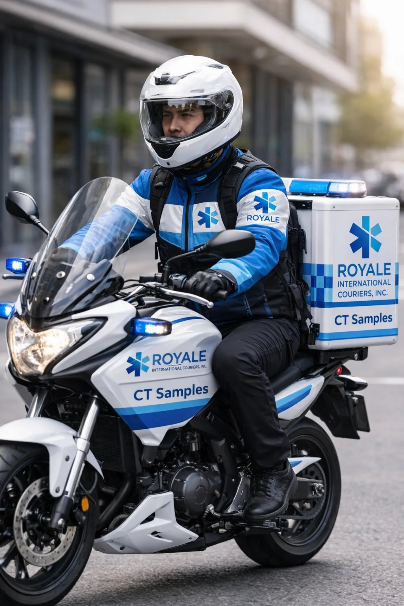 Medical courier providing time-critical specimen transport with 24/7 dispatch